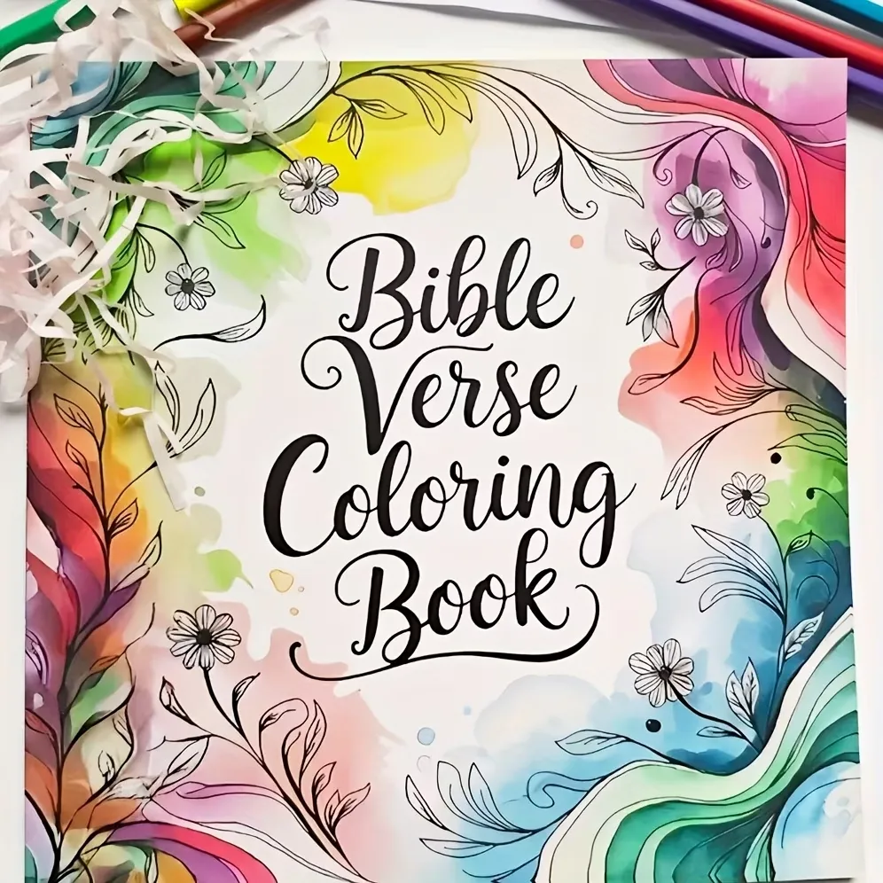 Coloring Books - Bible Verse Rainbow Flowers