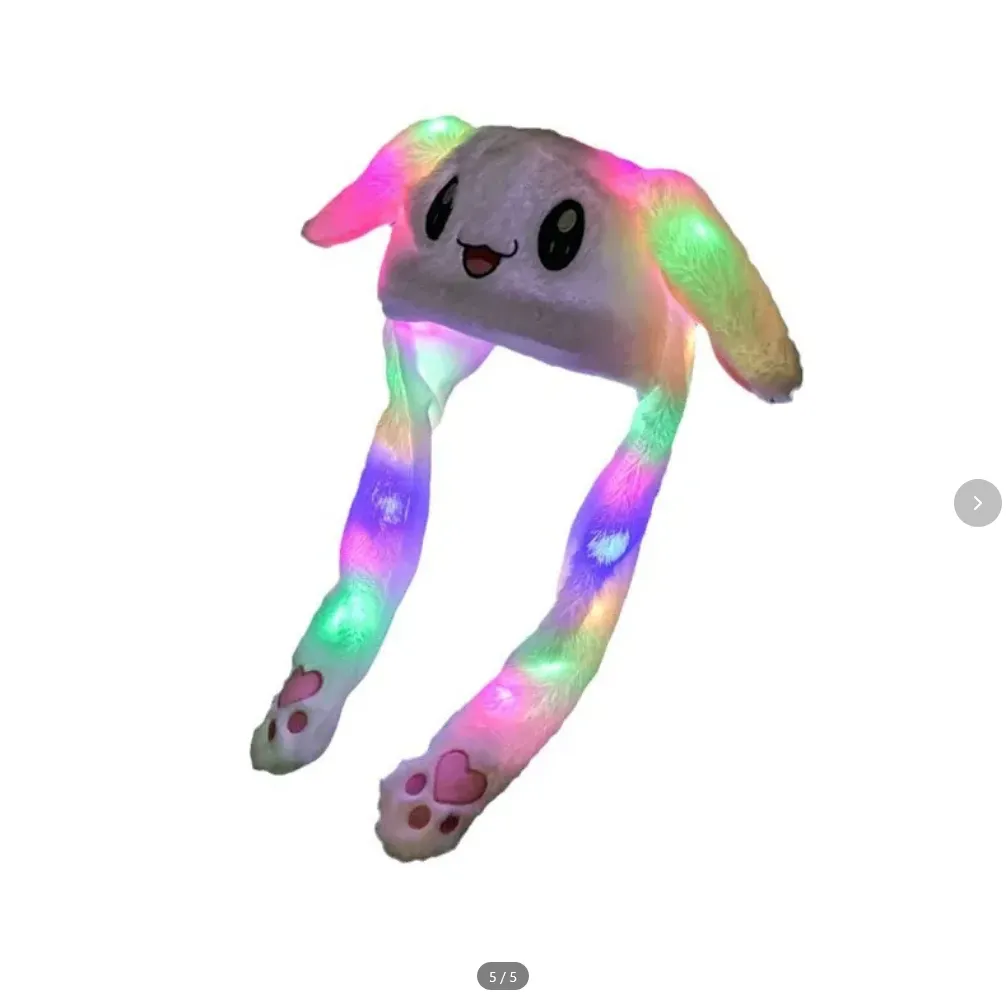 Hats - White Rabbit With LED Movable Ears