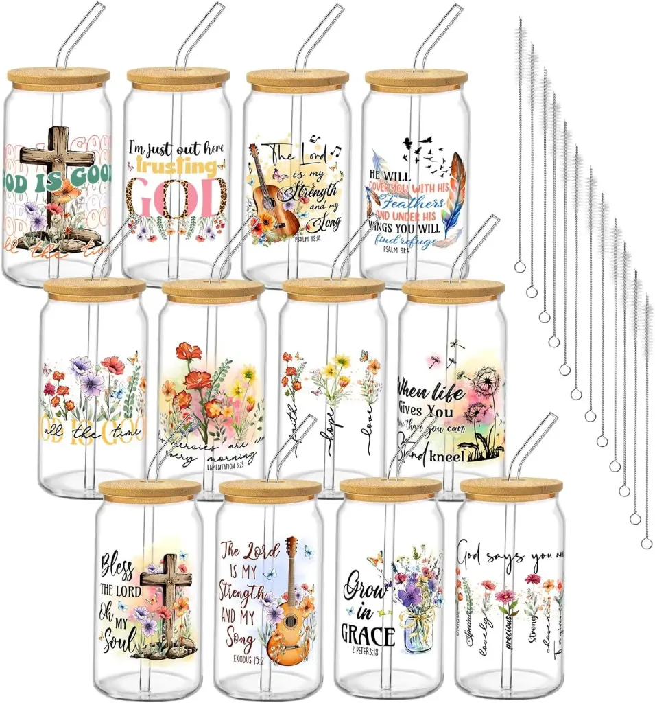 Bible Verse Glass Tumbler