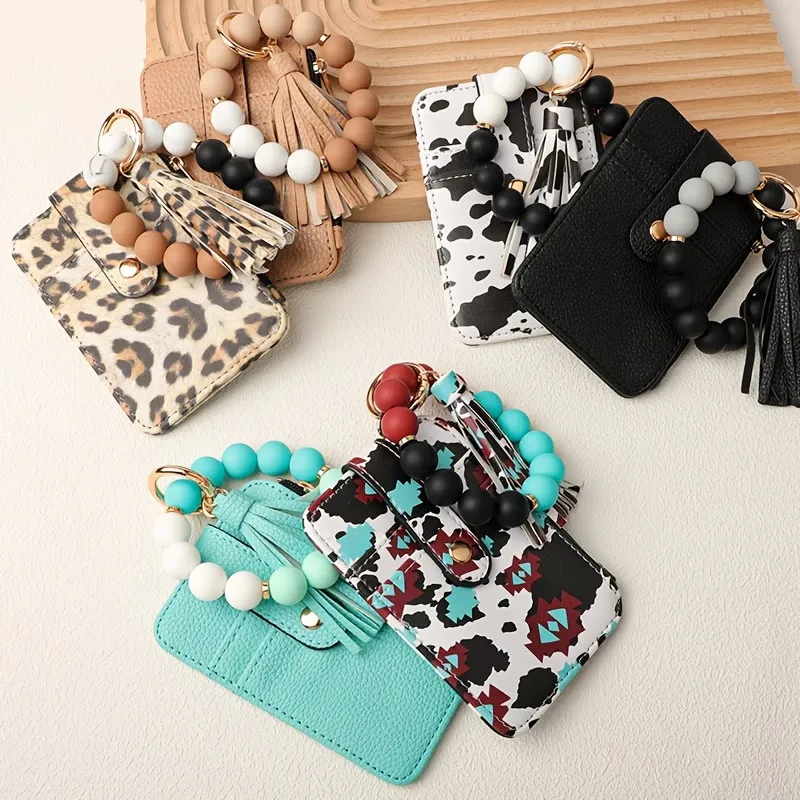 Beaded Wallet Card Holder