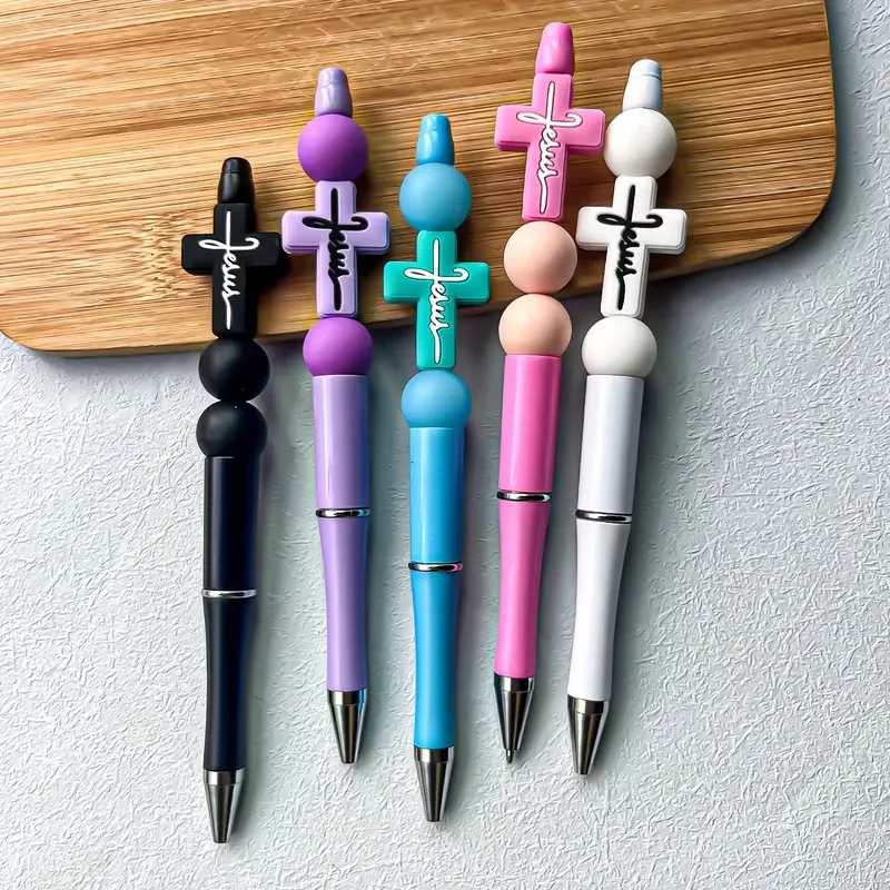 Christian Beaded Pen (Blue)