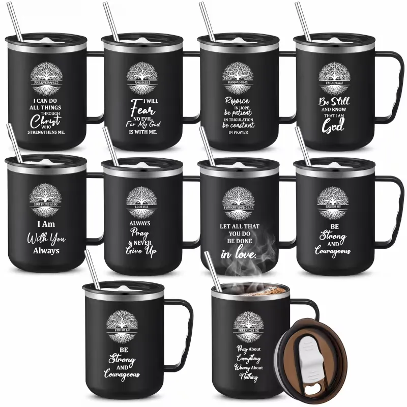 Cups - Black Bible Verse Coffee Cup